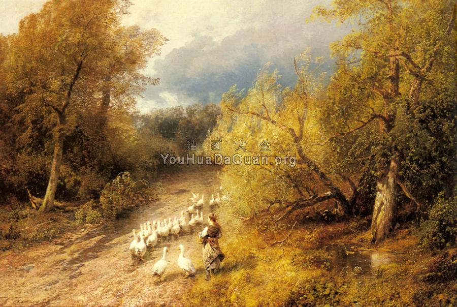 Girl With Geese - 赫尔曼·赫尔佐格